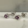 9ct White Gold Pink Sapphire studs - Image 3