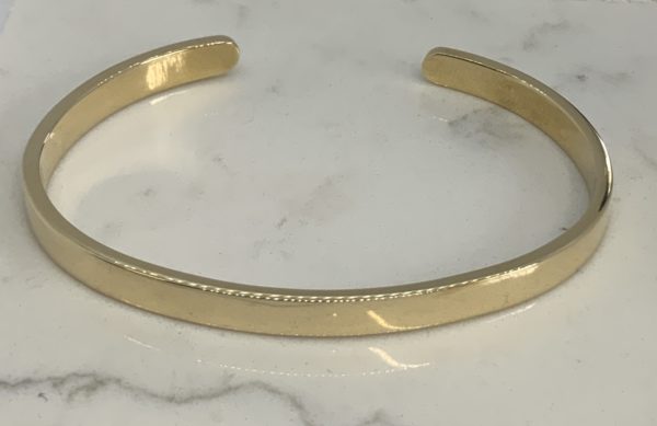 9ct Handmade Yellow Gold Solid Torque Bangle - Image 4