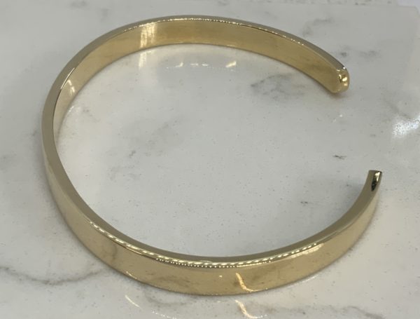 9ct Handmade Yellow Gold Solid Torque Bangle