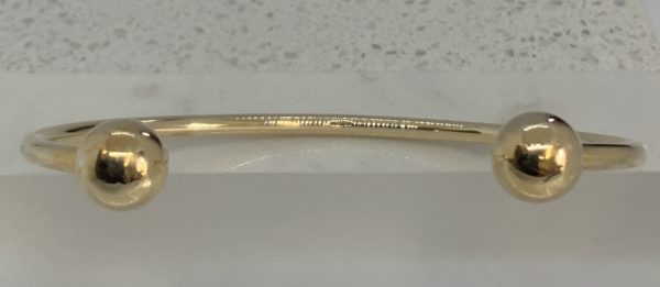 Pre-Owned 9ct Yellow Gold Solid Torque Bangle - Image 2