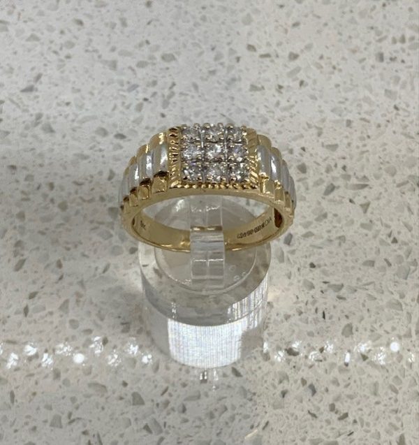 Pre-Owned 9ct Gents Diamond Set Signet Ring - Image 2