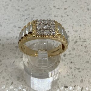 Pre-Owned 9ct Gents Diamond Set Signet Ring