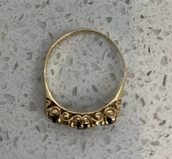 Pre-Owned 9ct Opal & Sapphire Ring - Image 4