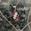 Pre-Owned 18ct White Gold Ruby & Diamond Cluster Pendant