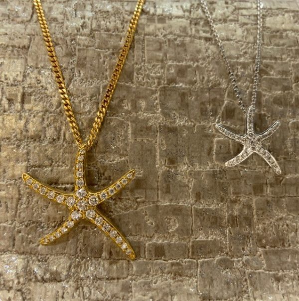 Tiffany Style 18ct Rose Gold Diamond Starfish Pendant - Image 3