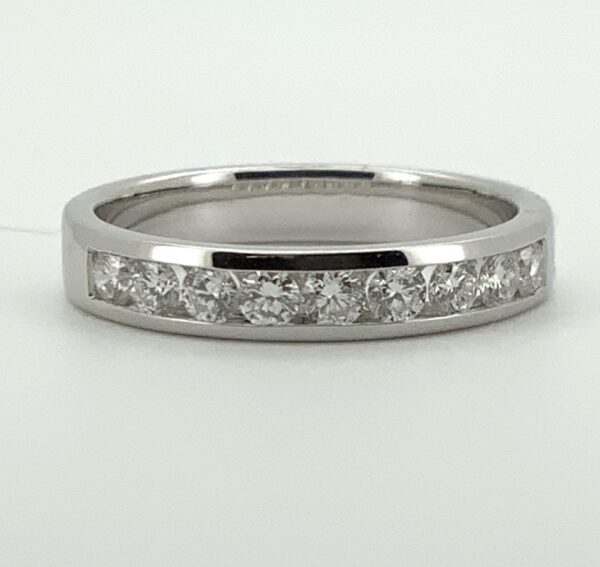 18ct White Gold Diamond 9 Stone Eternity Ring 0.47ct - Image 5