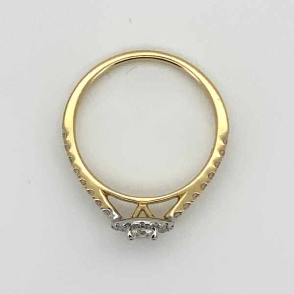 18ct 2 Colour Diamond Cluster Ring 0.55ct - Image 3