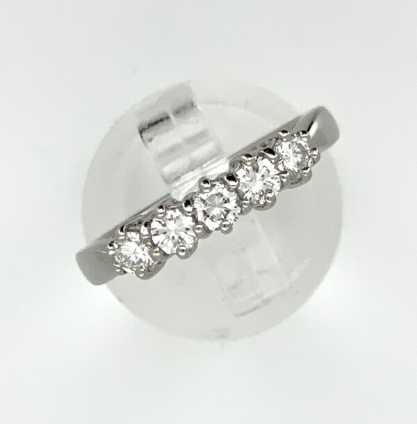 Platinum 5 Diamond Ring 0.45ct