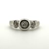 Pre Owned18ct White Gold Diamond Rub Over Ring 0.15cts - Image 6