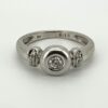 Pre Owned18ct White Gold Diamond Rub Over Ring 0.15cts - Image 2