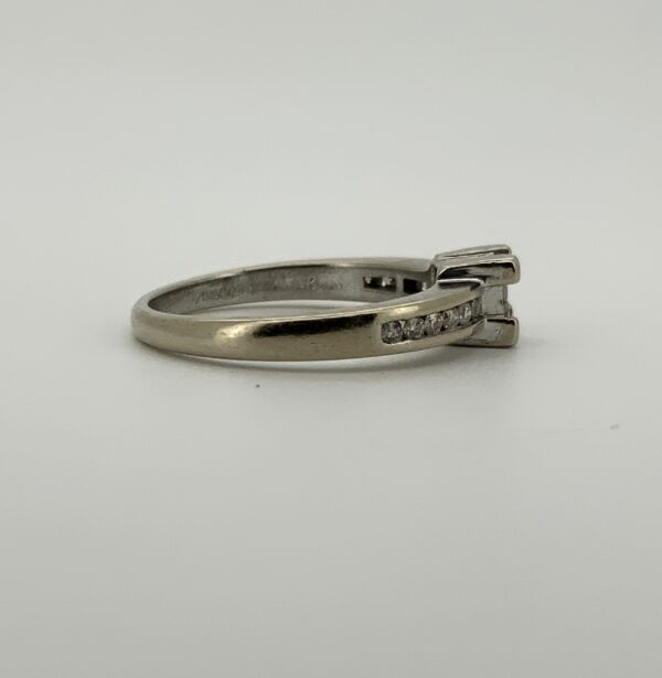 Pre Owned 9ct White Gold Quad Diamond Ring - Image 4