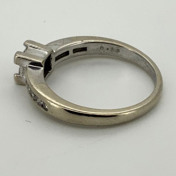 Pre Owned 9ct White Gold Quad Diamond Ring - Image 6