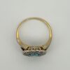 Pre Owned18ct White Gold Blue Zircon & Diamond Cluster Ring - Image 2