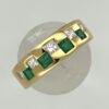 Pre Owned 18ct Yellow Gold Emerald & Diamond Ring