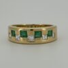 Pre Owned 18ct Yellow Gold Emerald & Diamond Ring - Image 5