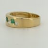 Pre Owned 18ct Yellow Gold Emerald & Diamond Ring - Image 4
