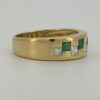 Pre Owned 18ct Yellow Gold Emerald & Diamond Ring - Image 3