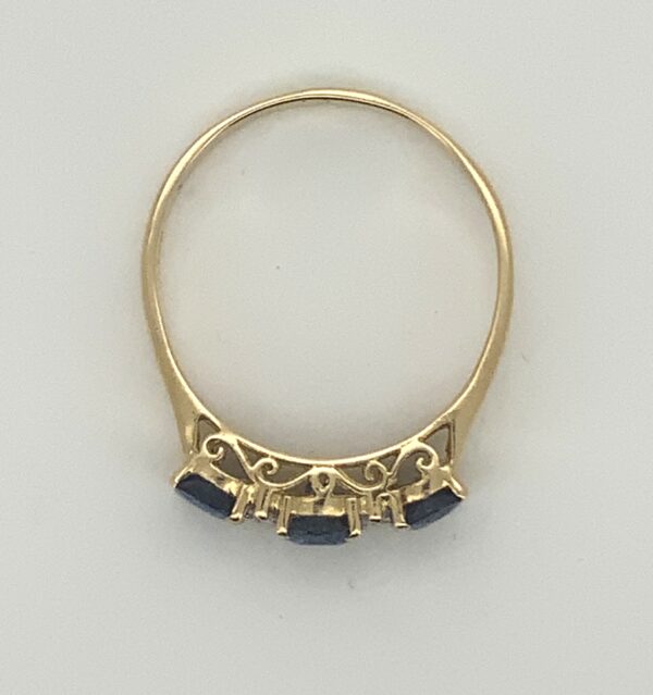 Pre Owned 18ct Sapphire & Diamond Ring - Image 6