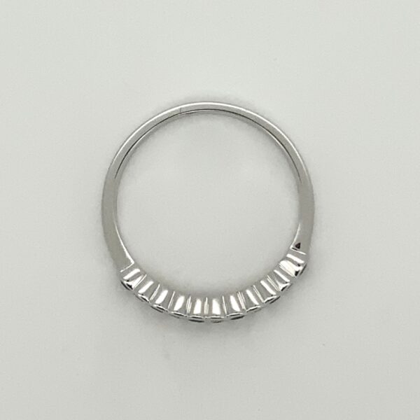 18ct White Gold Sapphire & Diamond Half Eternity Ring - Image 6