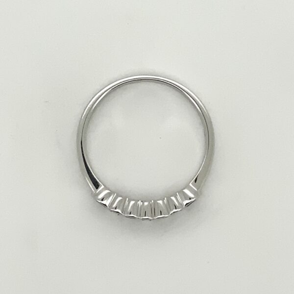 9ct White Gold Sapphire & Diamond Half Eternity Ring - Image 2