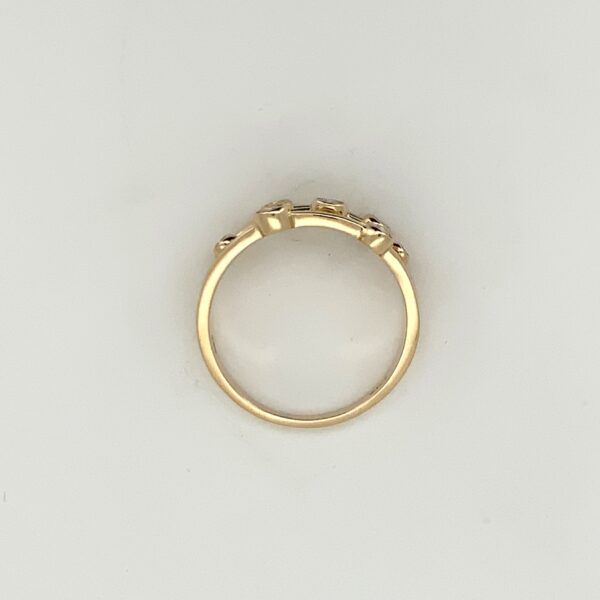 18ct Yellow Gold Diamond Rub Over Scatter Ring 0.27ct - Image 4