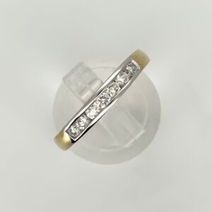 18ct 2 Colour Diamond Half Eternity Ring 0.32ct