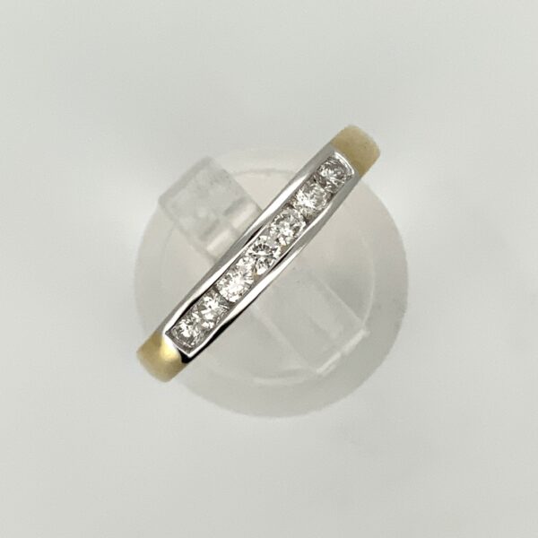 18ct 2 Colour Diamond Half Eternity Ring 0.32ct