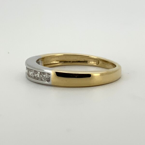 18ct 2 Colour Diamond Half Eternity Ring 0.32ct - Image 3