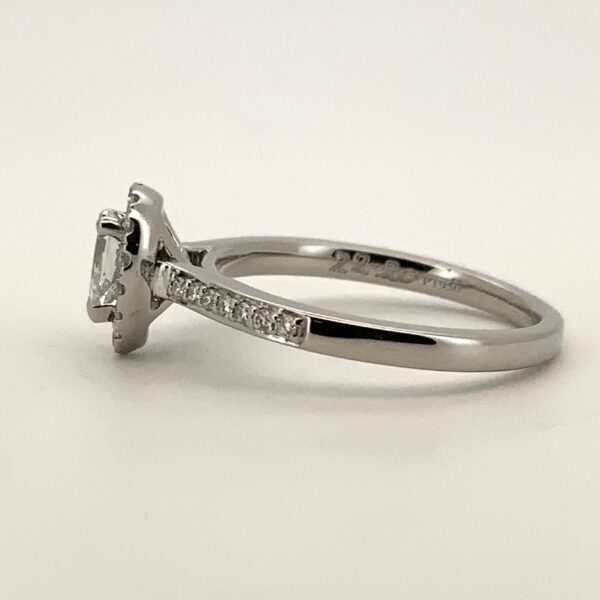 Platinum Pear Shape Diamond Cluster Ring 0.42ct - Image 3