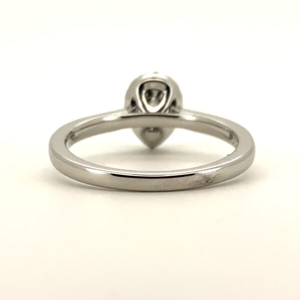 Platinum Pear Shape Diamond Cluster Ring 0.42ct - Image 2