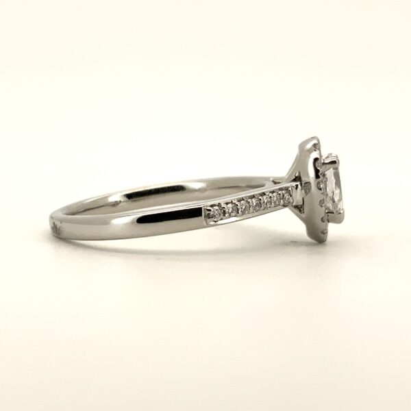 Platinum Pear Shape Diamond Cluster Ring 0.42ct - Image 7