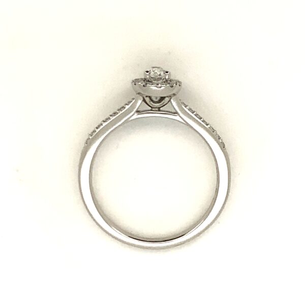 Platinum Pear Shape Diamond Cluster Ring 0.42ct - Image 6